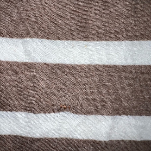 Columbia pullover hooded 3/4 sleeve strip top with drawstring waist Y2K sz Small - Picture 7 of 12